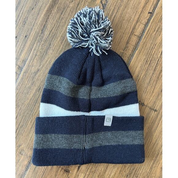 Penn State Nittany Lions Logo Fit Unisex Winter Beanie Hat - Navy/Gray/White NWT - Picture 6 of 6